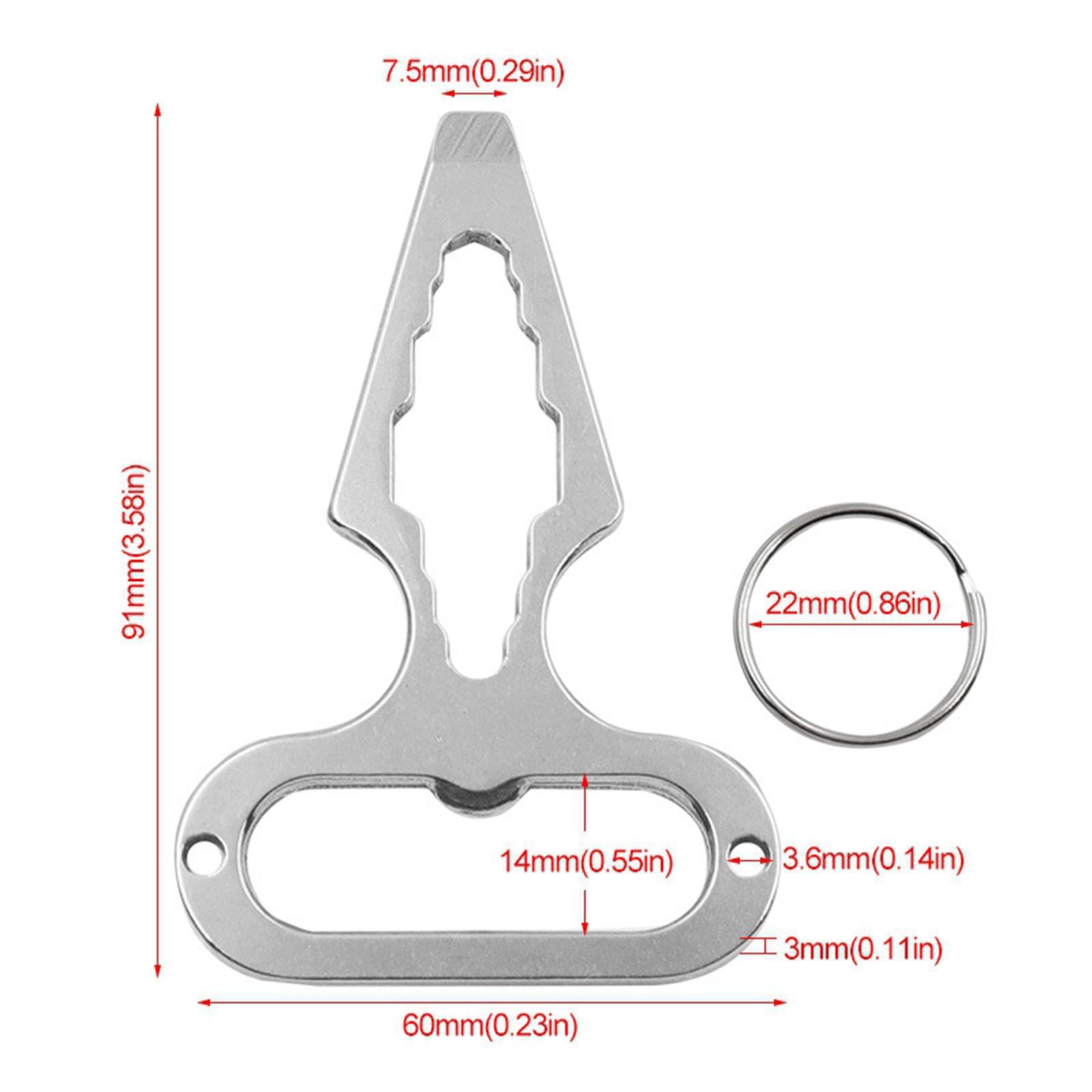 Mini Wrench Keychain Bottle Opener Screwdriver Outdoor Multifunctional Tools