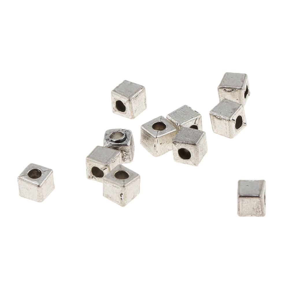 100 Pieces Round Spacers Loose Beads Metal Beads Spacer Beads Craft Jewelry Making