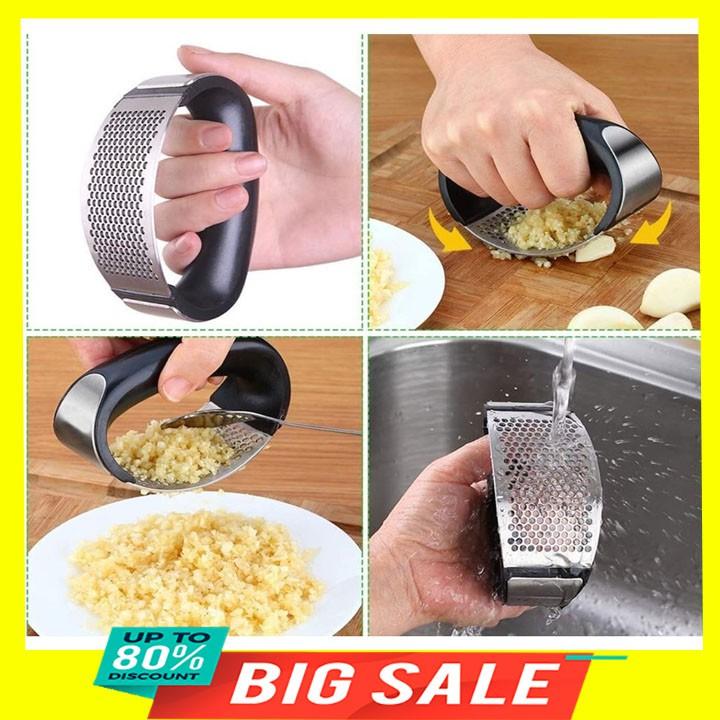 Dụng cụ bóc và dập tỏi gừng bằng thép không gỉ 180g