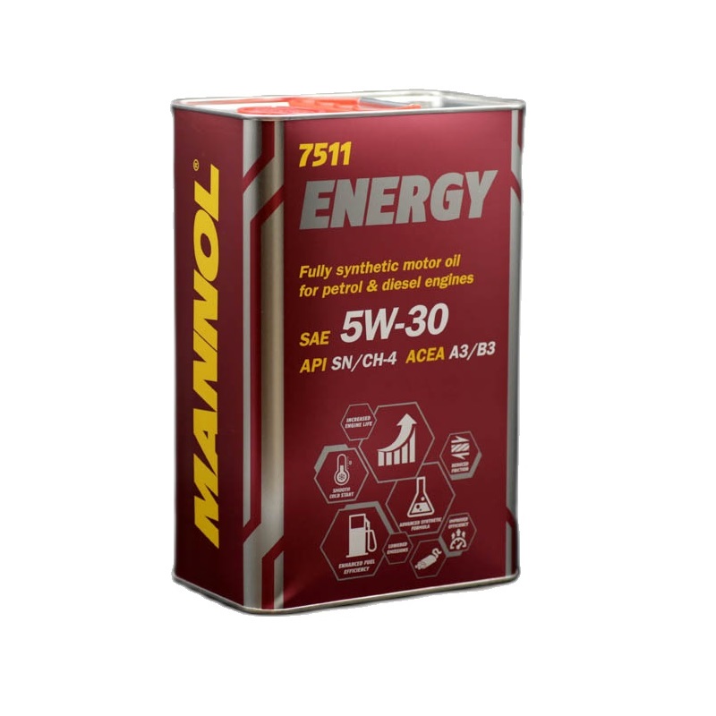 Nhớt MANNOL 7511 Energy 5W-30 1L/ 4L Tổng Hợp Toàn Phần Chứa Ester