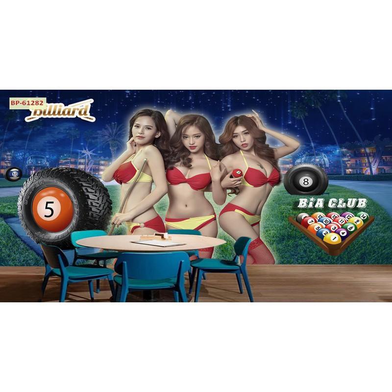 Tranh cô gái chơi bi-a phong cách sexy billiard xu hướng tranh tường-61282