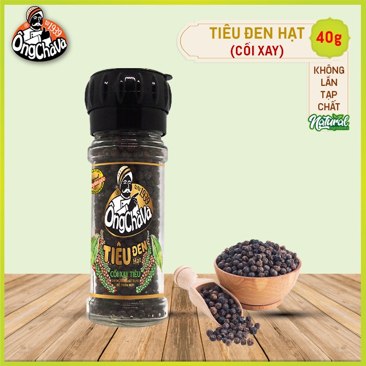 TIÊU ĐEN HẠT ÔNG CHÀ VÀ (CỐI XAY) 40gram