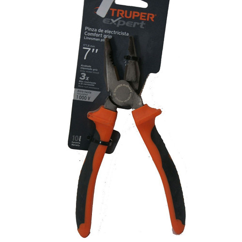 Kìm răng  cao cấp cách điện  1000V 7"  Truper 17329