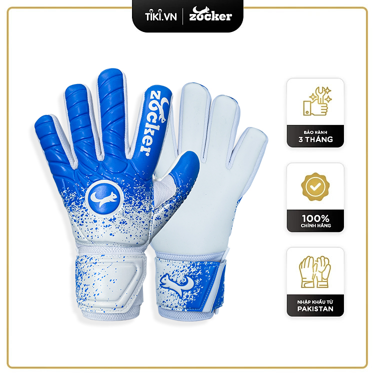 Găng Tay Thủ Môn Zocker Gloves Spencer - Bắt Dính Bóng, Thoáng Khí, Không Xương Linh Hoạt, Tặng Kèm Tất hoặc Túi Chính Hãng