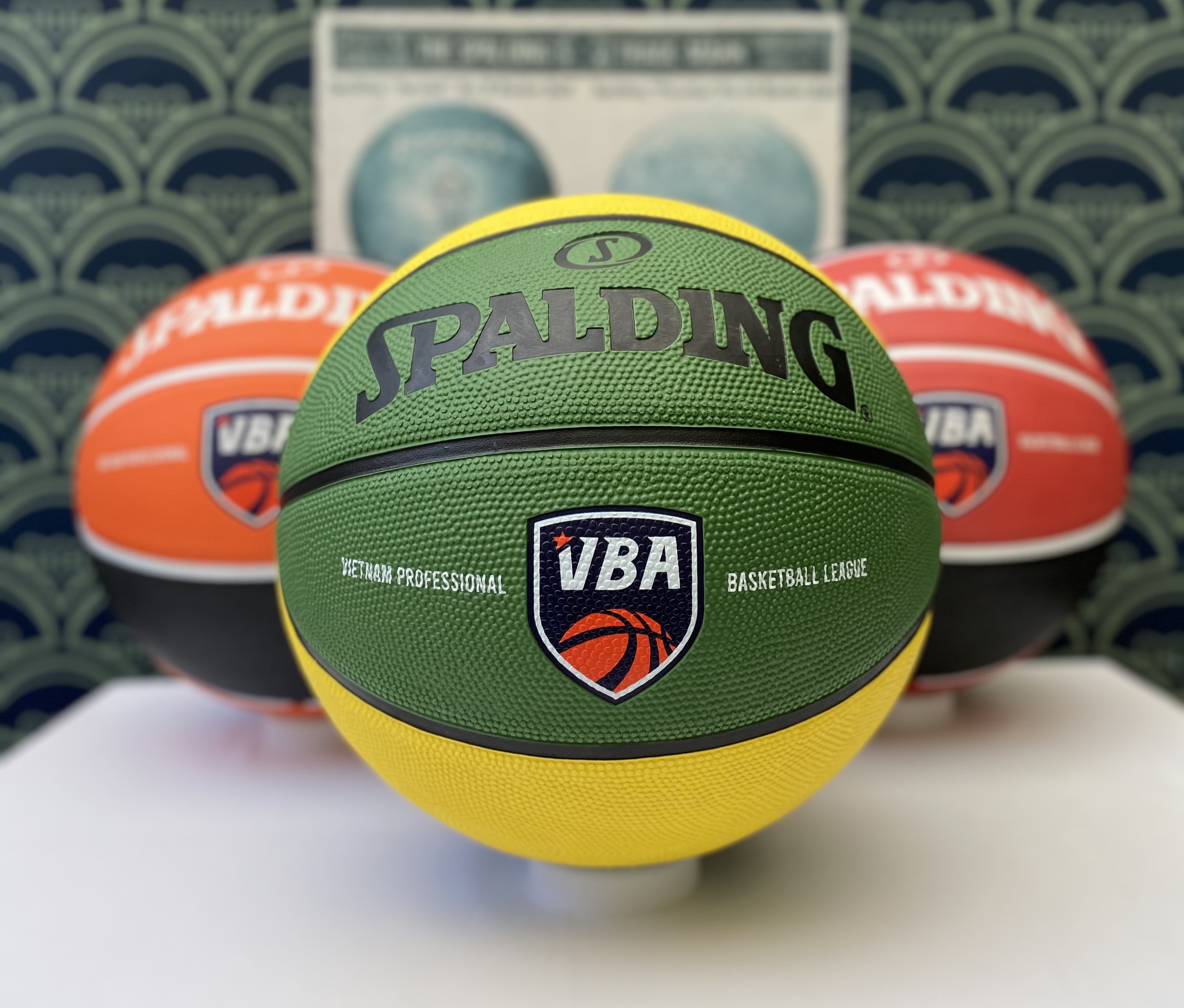 Bóng rổ Spalding CANTHO CATFISH VBA (2021) size7 cao su Giải bóng rổ các câu lạc bộ chuyên nghiệp Việt Nam