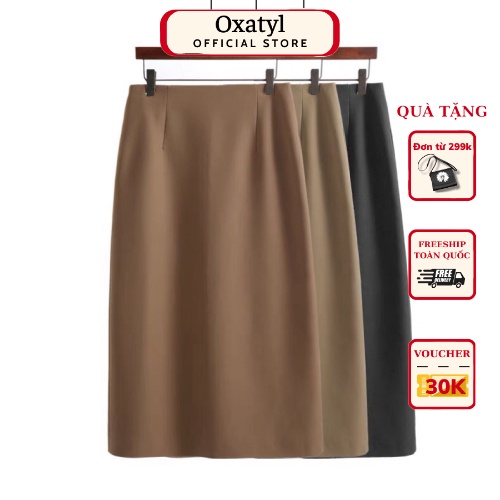 Chân Váy Công Sở Chữ A Oxatyl 53cm mặc đến gối M16 không cạp