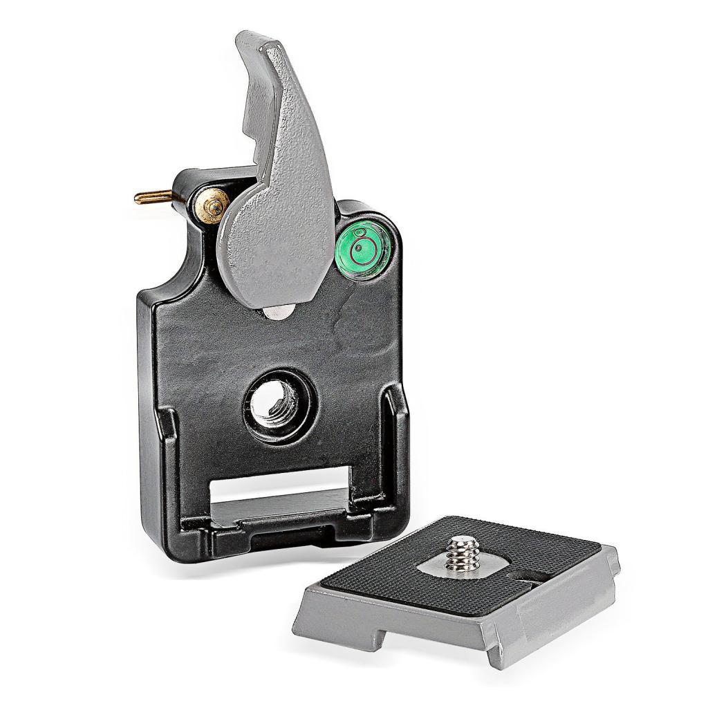 Universal Aluminum Alloy 1/4" Quick Release QR Plate Clamp,for DSLR Camera,with 1/4" to 3/8" Screw Adapter to Mount Tripod Monopod Ballhead