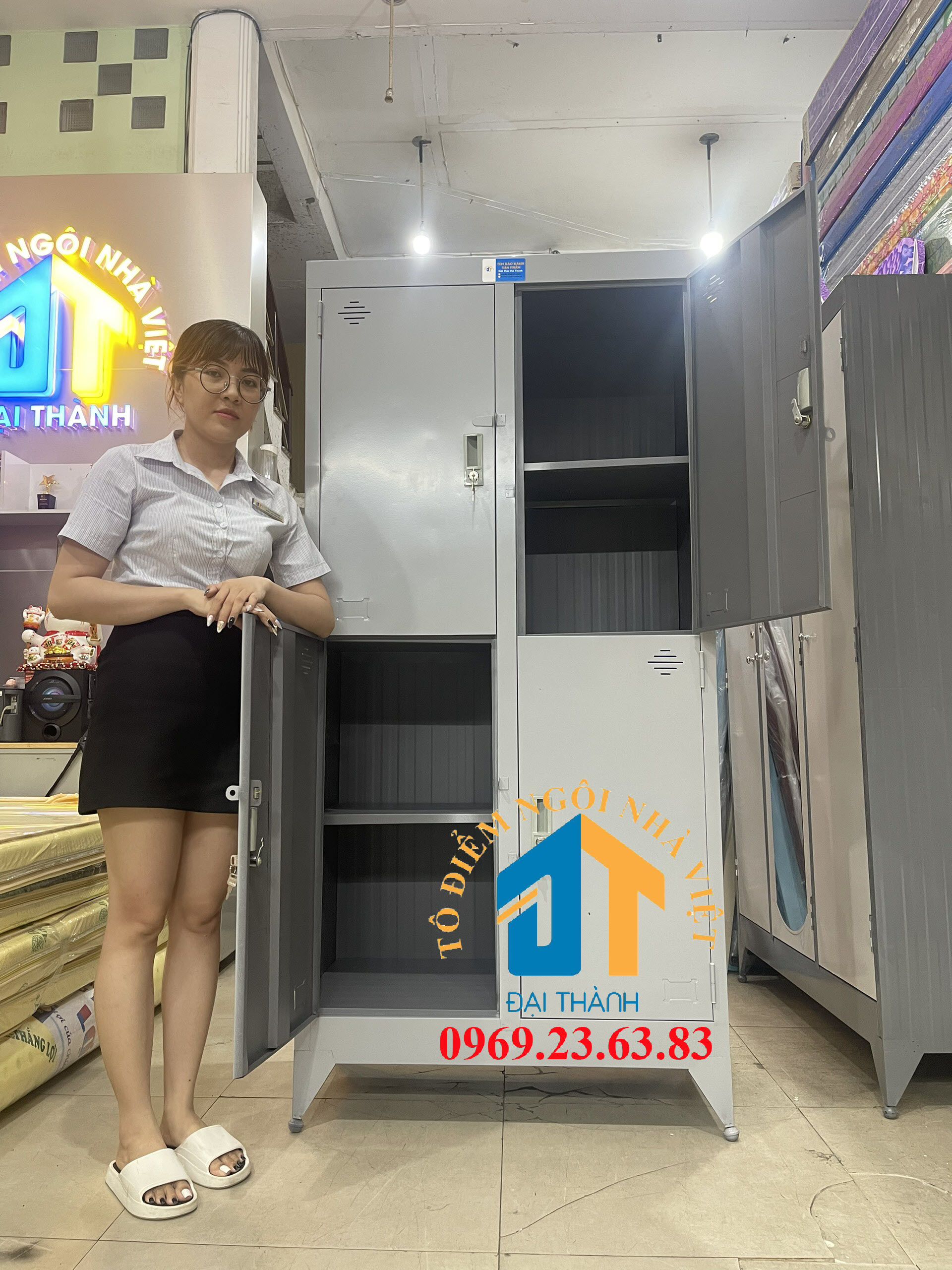 Tủ hồ sơ văn phòng giá rẻ 4 cửa Đại Thành