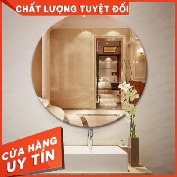 Gương tròn soi nhà tắm bàn trang điểm treo tường kích thước tròn 40cm - guong mirror D40