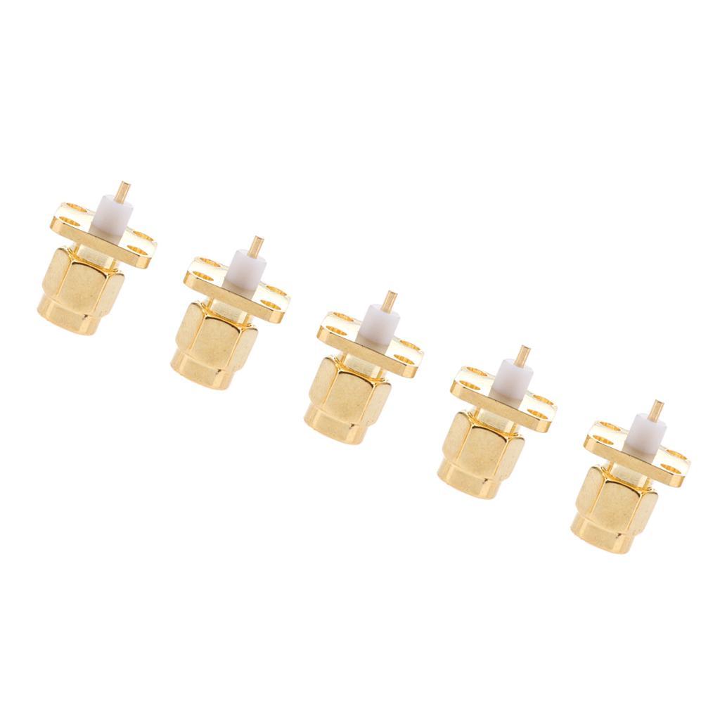 10x RF Coaxial 4 Hole Flange Chassis Panel Mount Connector