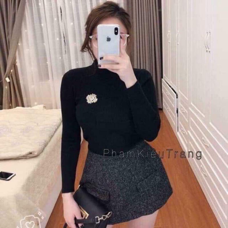 ÁO LEN GÂN CHẤT DÀY DẶN, MỀM MỊN CỔ CAO 3 PHÂN