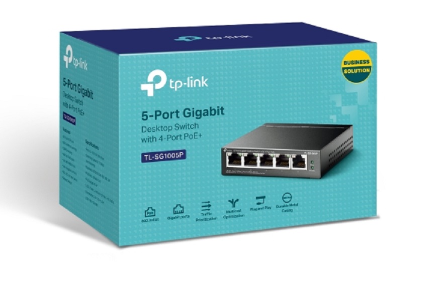 Thiết bị chia mạng Switch để bàn TP-LINK TL-SG1005P 4 Cổng POe - Hàng chính hãng