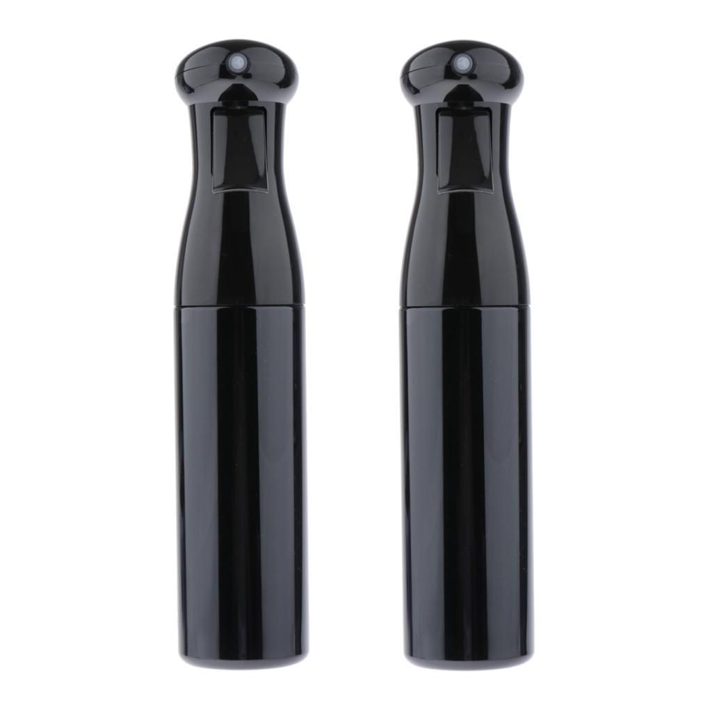 300ml Empty Hairdressing Hair Spray Bottle Water Sprayer Container 2x Black