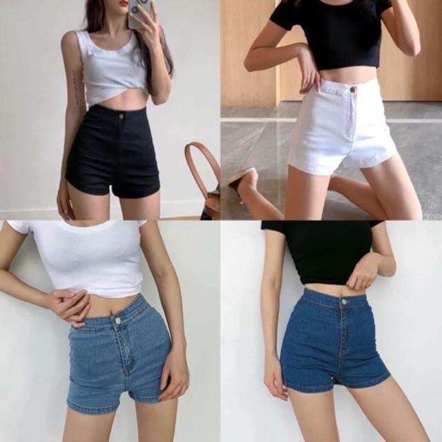 Quần shorts cạp cao nữ, quần shorts nữ QDN134