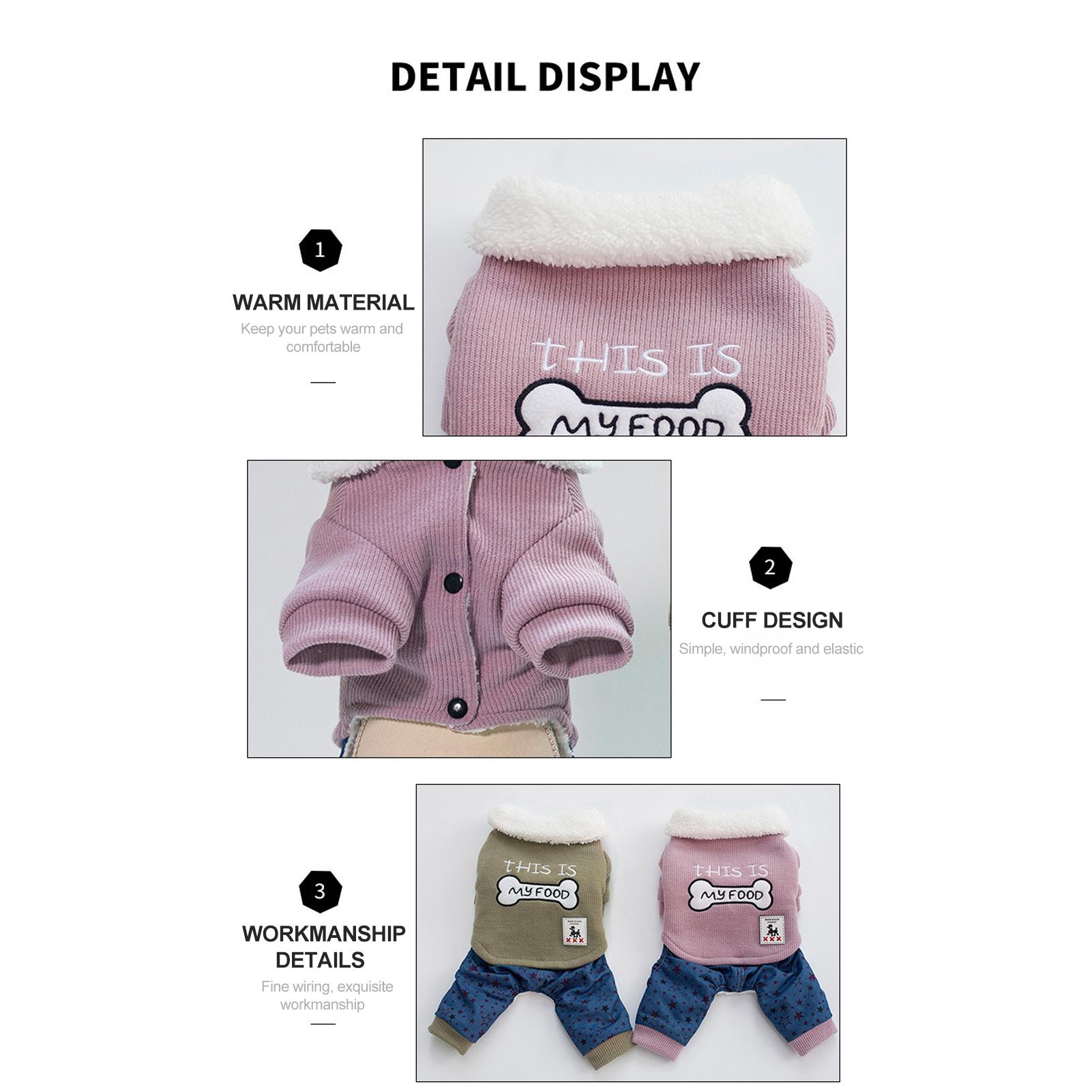 Áo Jumpsuit Khoác Giữ Ấm Mùa Đông Cho Thú Cưng
