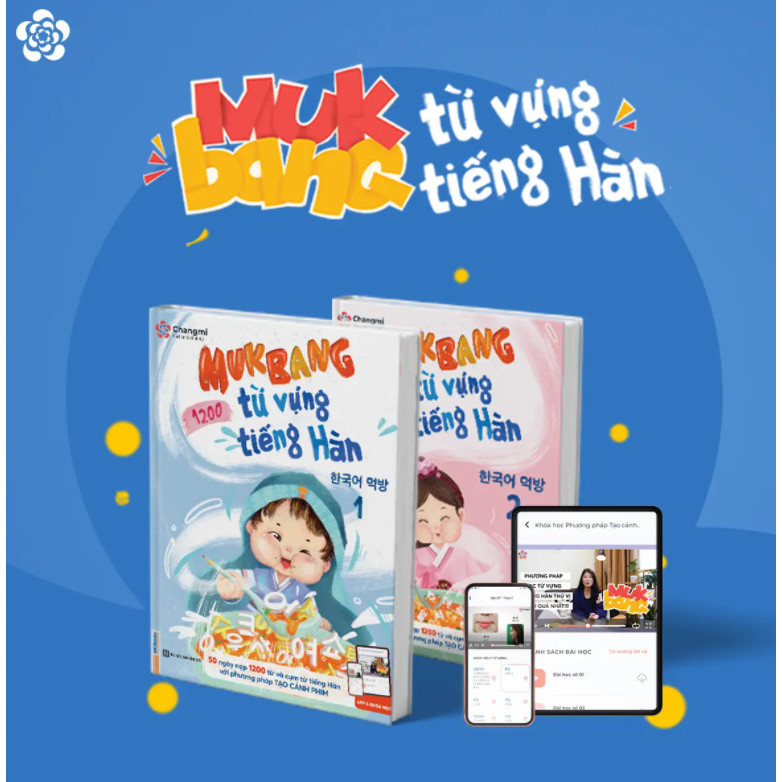 Bộ sách “Mukbang 1200 từ vựng tiếng Hàn tổng hợp” – Nạp nhanh nhớ lâu 1200 từ vựng trong 50 ngày (bộ 2 cuốn sách + 1200 audio, video phát âm chuẩn Hàn )