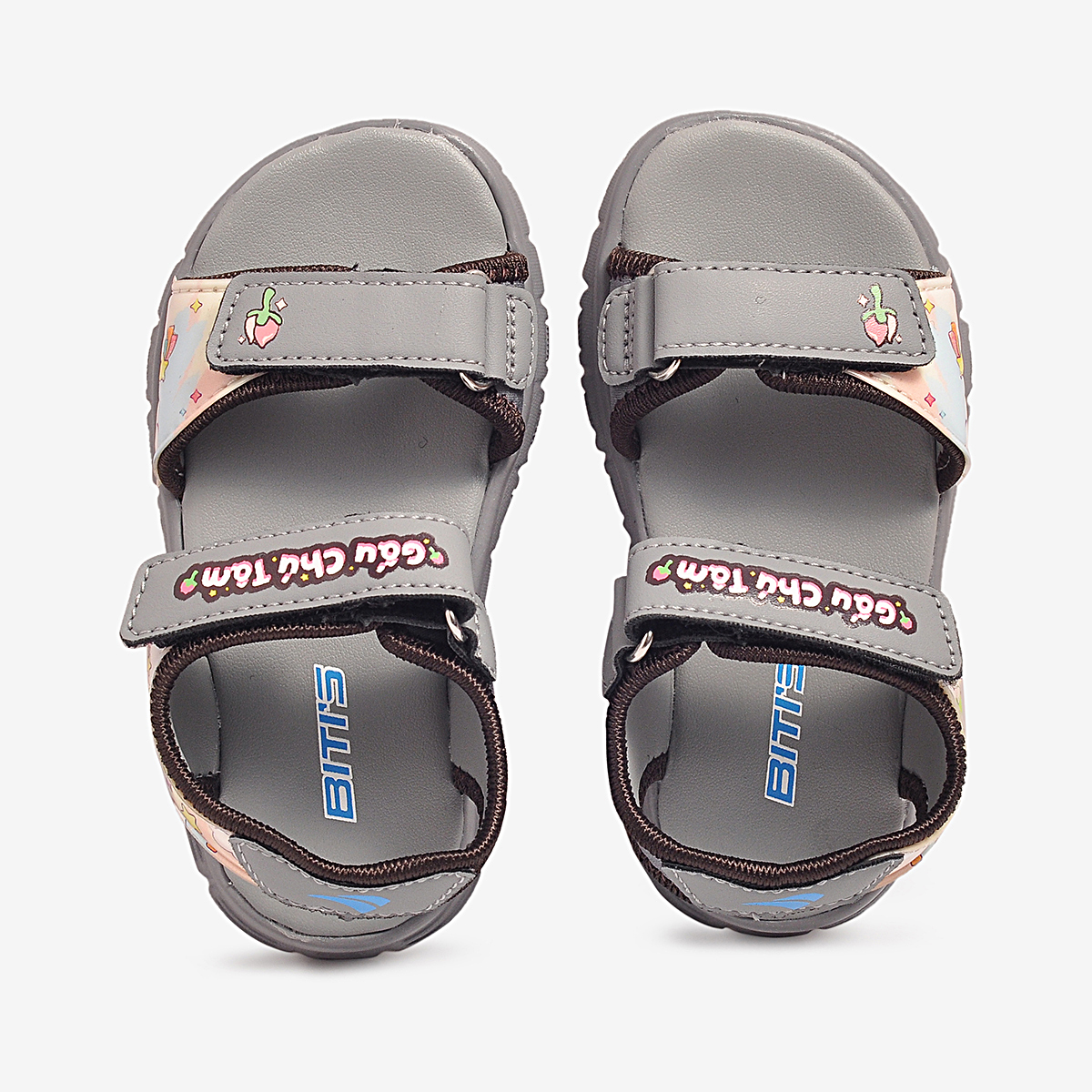 Sandal thông dụng đế Eva phun GẤU CHÚ TÂM Biti's Bé trai BEB003000XAM (Xám)