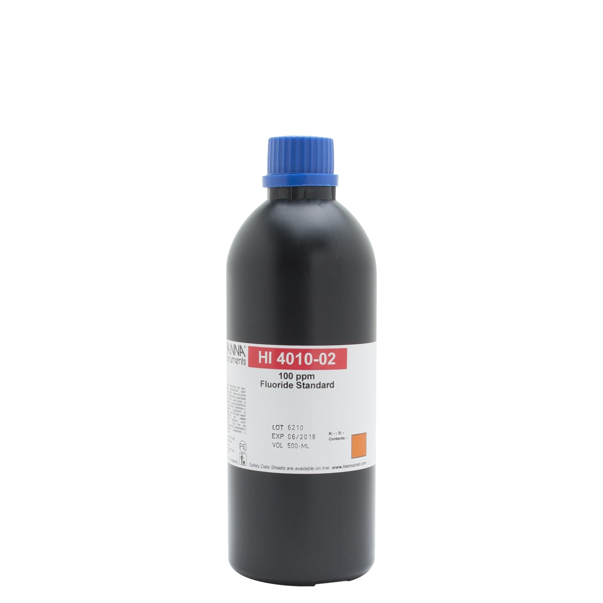 Dung dịch đệm dùng để Hiệu Chuẩn Máy Đo/ Điện cực Floride Tại Điểm 100 ppm F-, Chai 500 mL , Hanna , Model HI4010-02