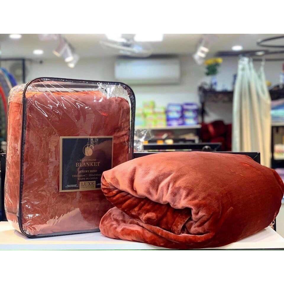 CHĂN LÔNG THỎ BLANKET LOẠI DÀY CÓ TÚI ĐỰNG, KÍCH THƯỚC RỘNG 2mx2m3