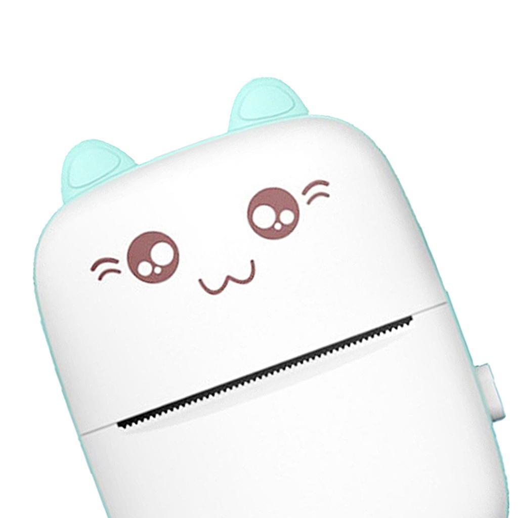 5pcs Blue Thermal Printing Paper Roll Label Paper +Wireless Bluetooth Paper Note Printer Portable