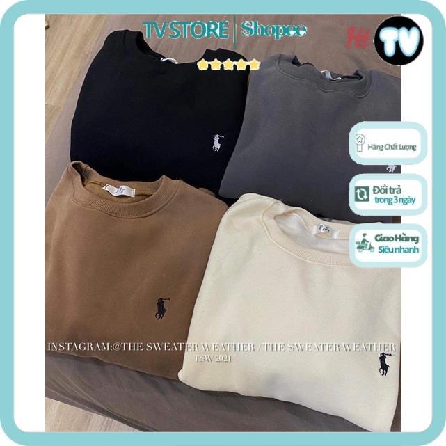 Áo Nỉ Nam Nữ TVSTORE Áo Swearter nỉ cotton logo ngựa H2A Nỉ Dày Ấm Co Giãn Form Rộng Unisex Nhiều Màu