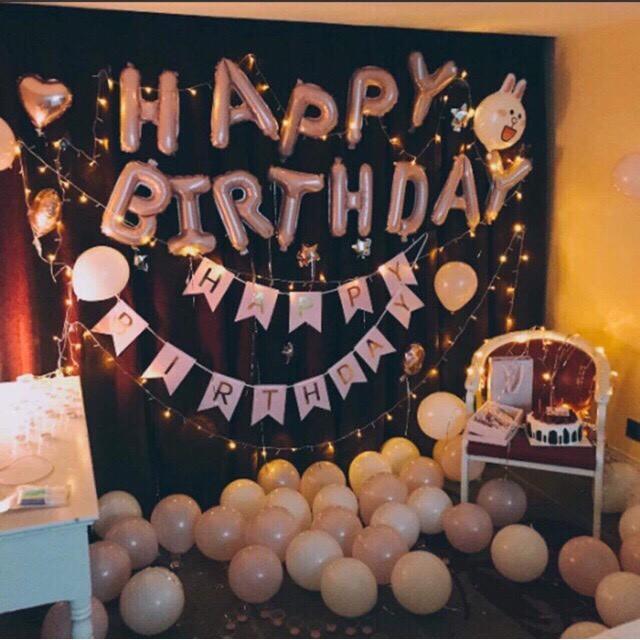 Set Bong Bóng Happy Birthday Trang Trí Sinh Nhật, thôi nôi cho bé trai,bé gái, người lớn CB12