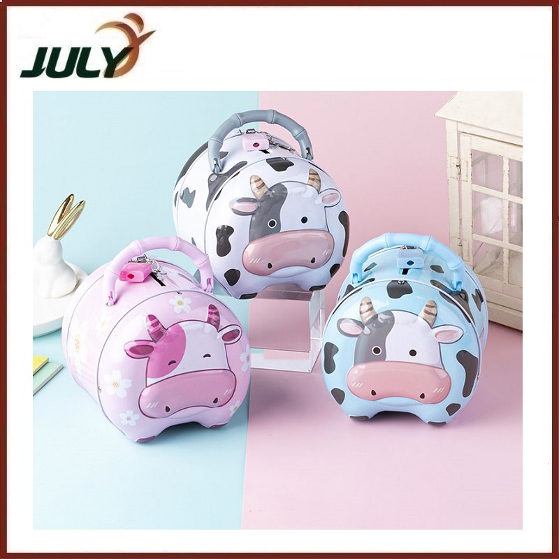 KÉT SẮT MINI HÌNH BÒ SỮA CHO BÉ - JL