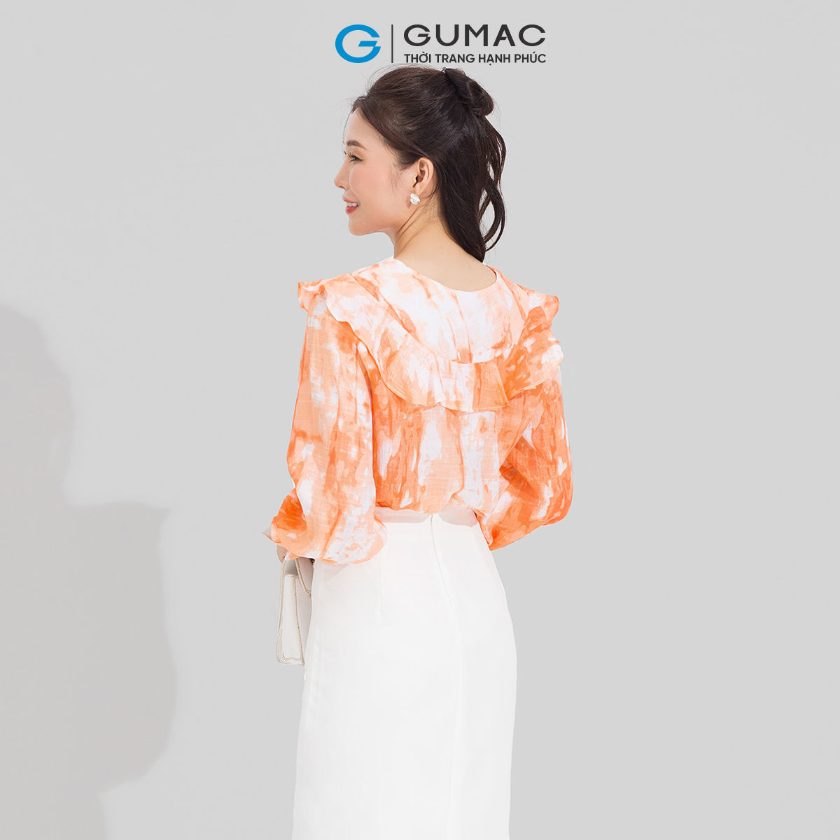 Áo kiểu đô viền bèo GUMAC AD04070