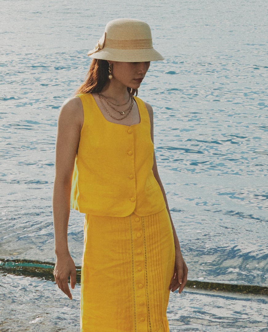 Áo Croptop Linen Tràng An TOP229 thời trang thiết kế Hity