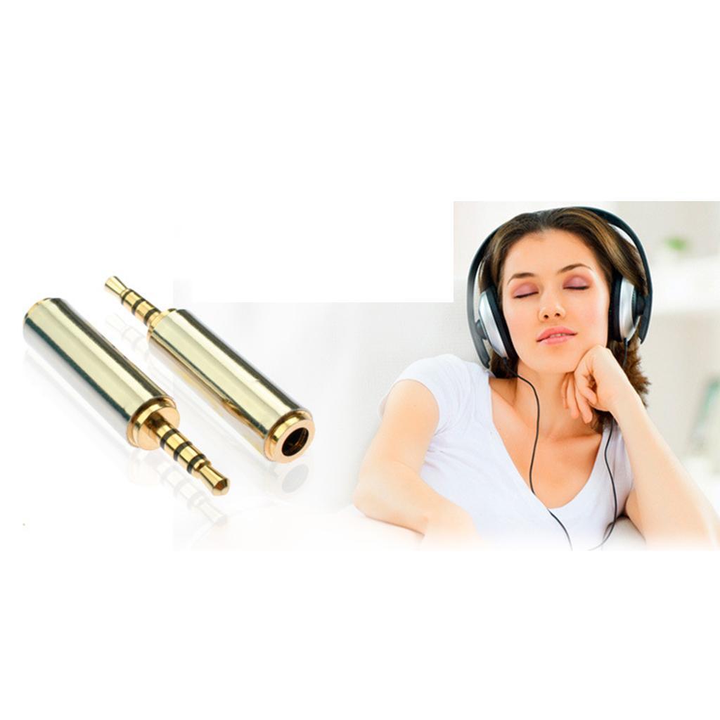 3.5mm Male to 2.5mm Female Adaptor and 3.5mm Male To Male Aux Stereo Cable For Headphone Multi-device Audio Jacket Extension Cable Compatible