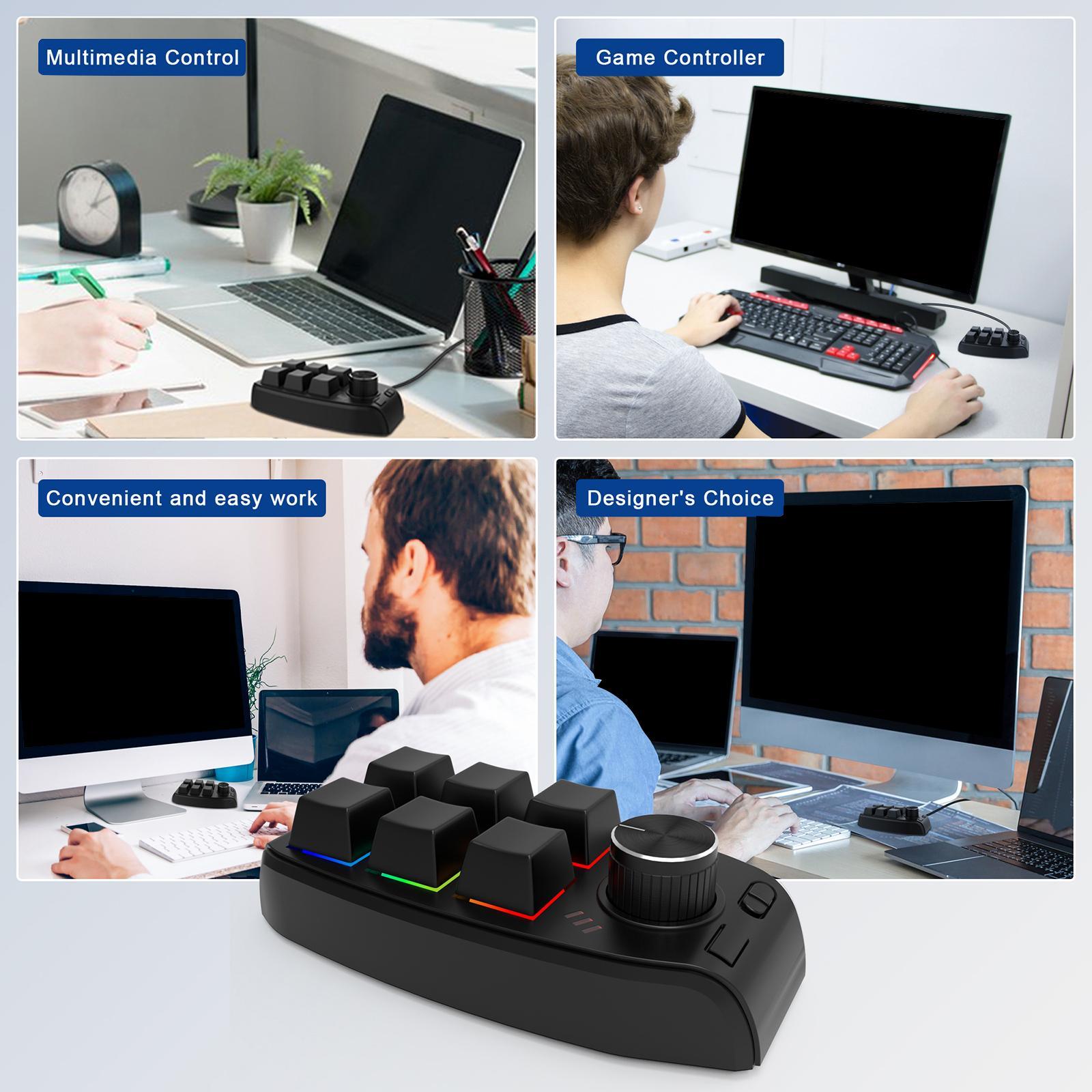 Keyboard Upgrade Parts with Knob Portable RGB for Volume Control Gaming