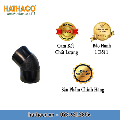 Chếch 45 Độ Dùng Cho Ống HDPE 125 Hàn Nối Đầu