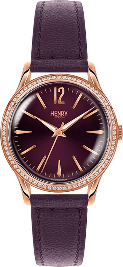 Đồng Hồ Dây Da Cừu Henry London HL34-SS-0198 Hampstead (38.5mm) - Tím + Dịch Vụ Khắc Tên