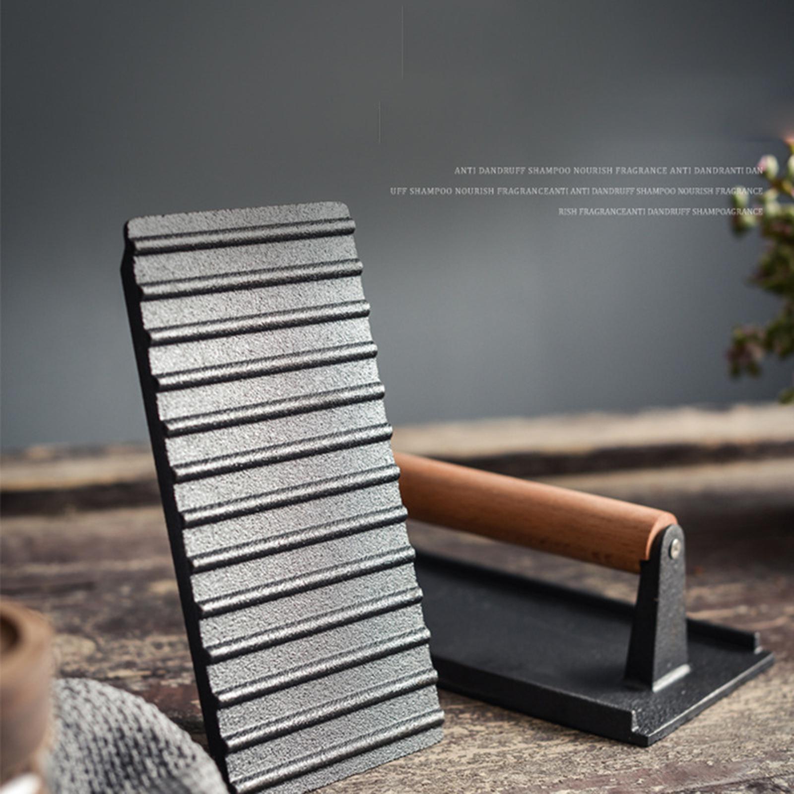 Steak Press Patty Meat Press Tool, Heavy Duty Rectangle Nonstick Barbecue Press Burger Smasher for Griddle