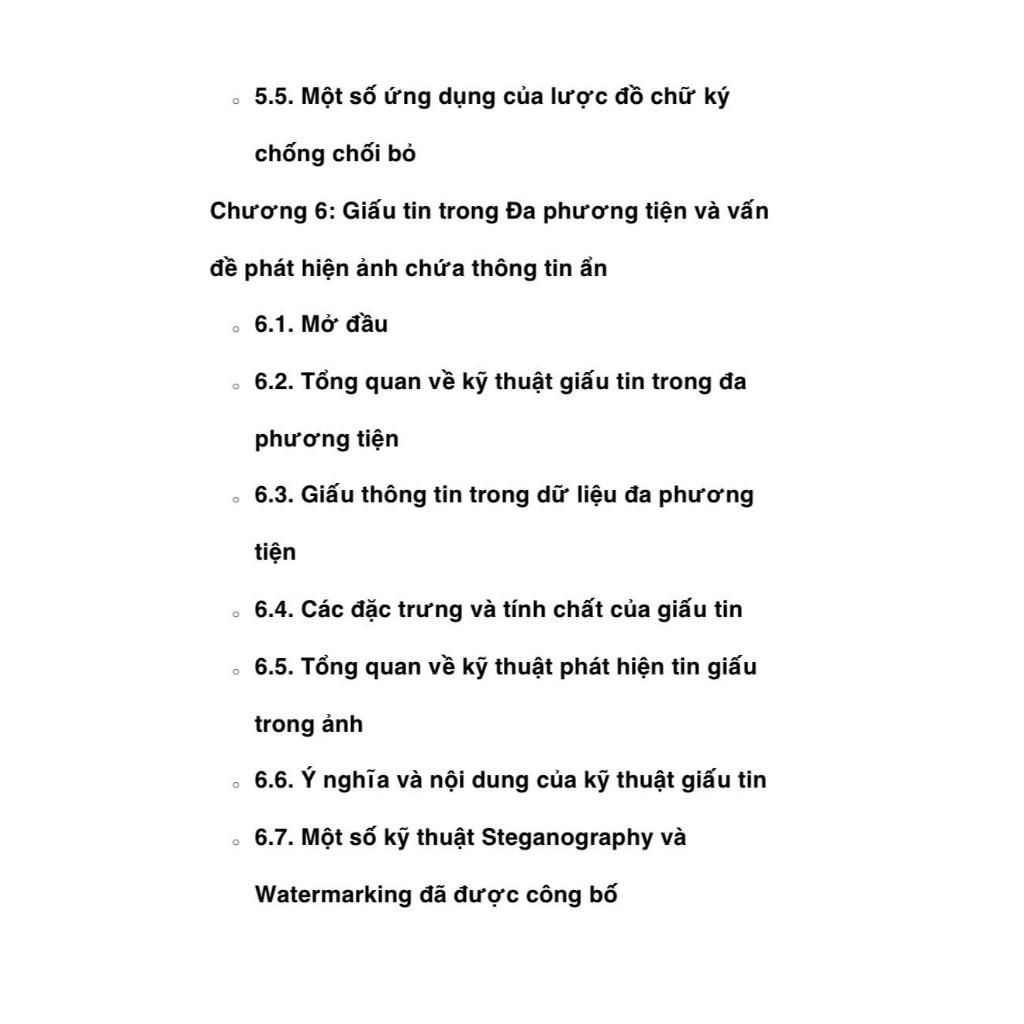 Mật mã và An toàn thông tin - Lý thuyết và Ứng dụng