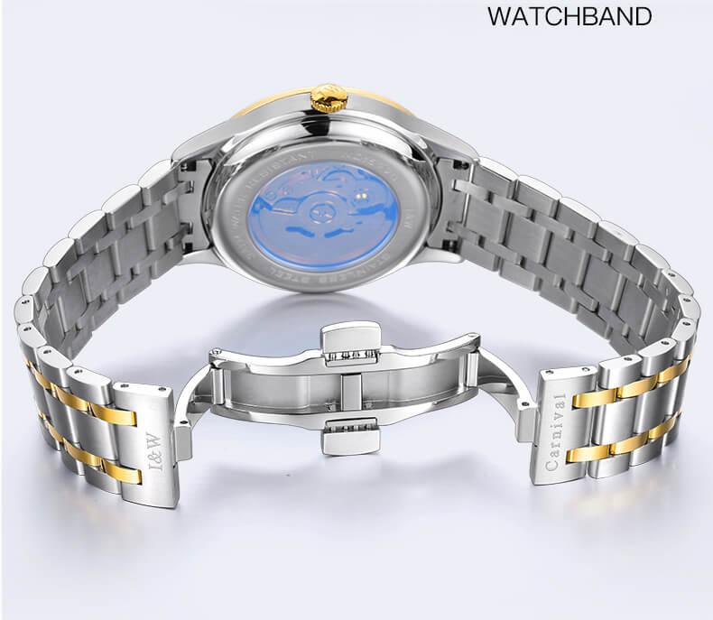 Đồng hồ nam chính hãng IW CARNIVAL IW679G-2 Kính sapphire ,chống xước ,Chống nước 30m ,Bảo hành 24 tháng,Máy cơ (Automatic),dây kim loại thép không gỉ 316L, thiết kế đơn giản dễ đeo