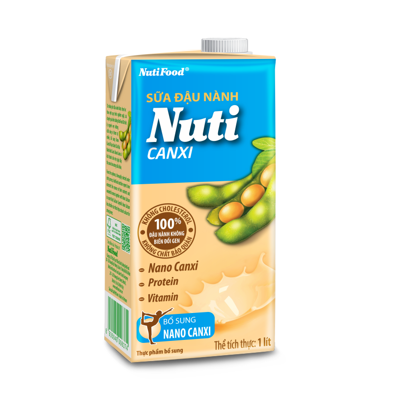 Sữa đậu nành Nuti Canxi Hộp 1 Lít NSDNX03TIB NUTIFOOD