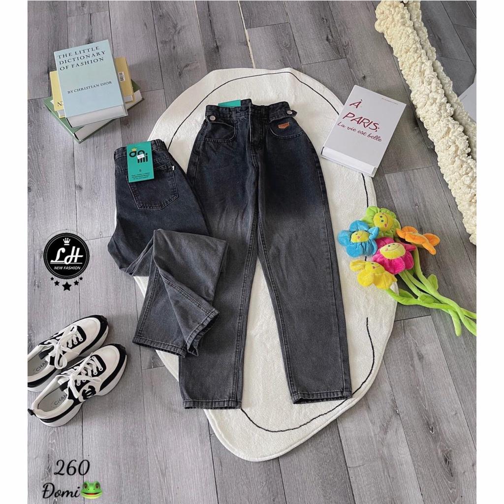 Quần bò baggy màu xám loang có bass có tag siêu cưng dành cho các bạn nữ Lê Huy fashion Ms 3260