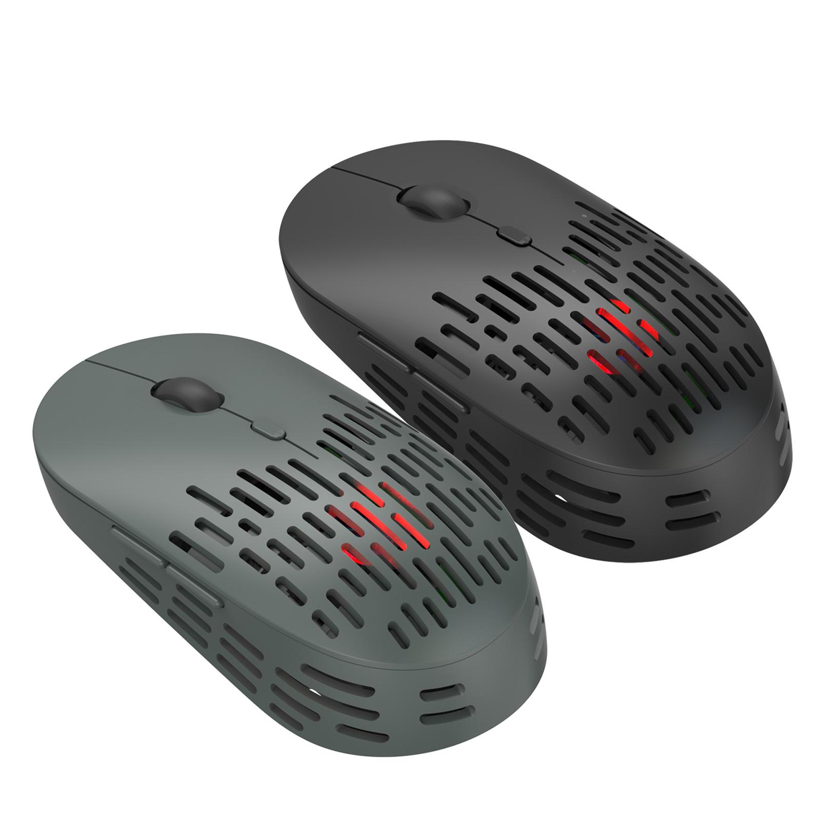 HXSJ T38 2.4G Wireless Mouse Mute Office Mouse 3 Adjustable DPI Colorful Breathing Light Built-in Rechargeable Battery