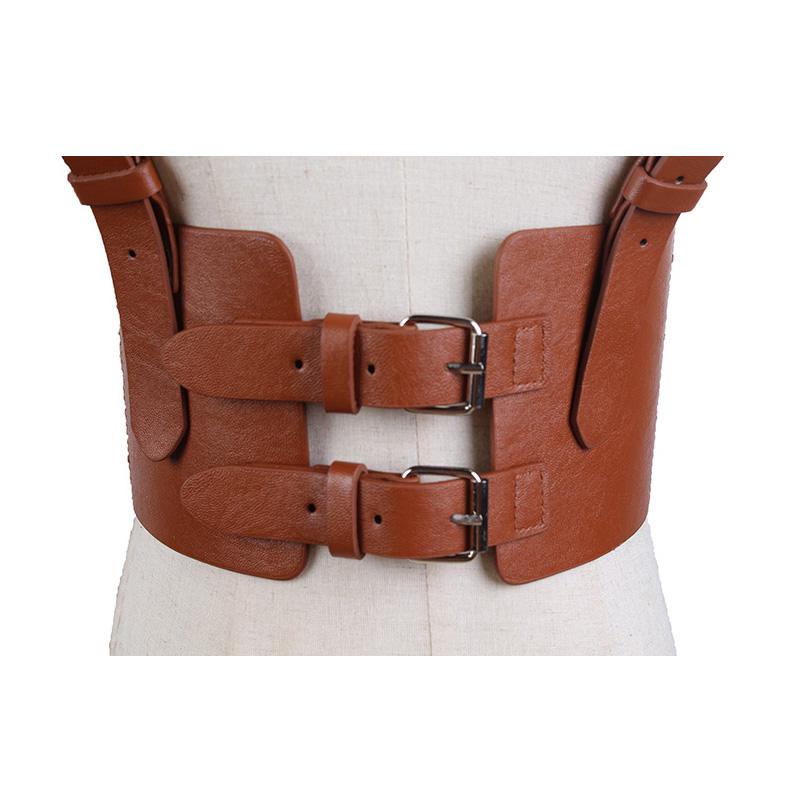 Năm 2021 Nữ Dây Đeo Dây Hông Cincher Với Dây Rộng Đai Corset Vintage Nữ Giả Da Căng Dây Thắt Lưng