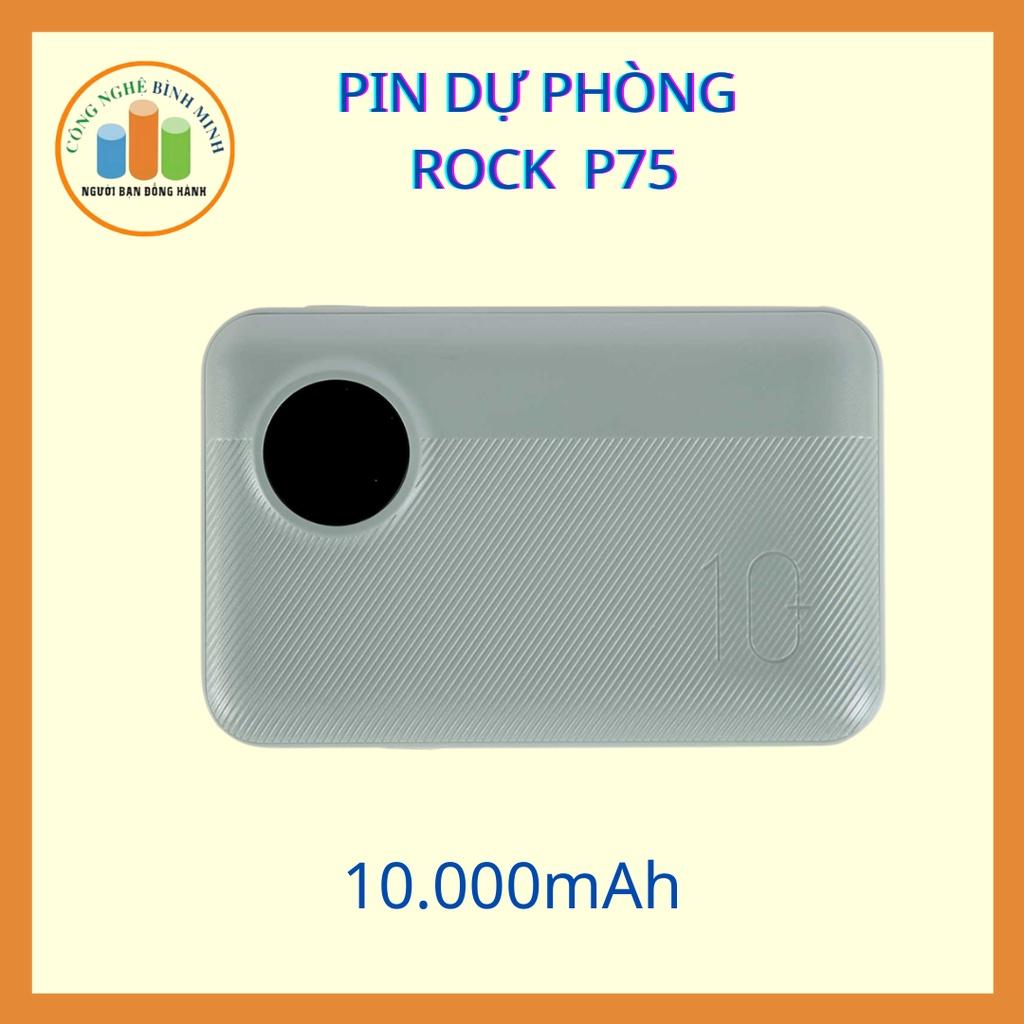 sạc dự phòng ROCK p75 10.000mAh - Hàng chính hãng