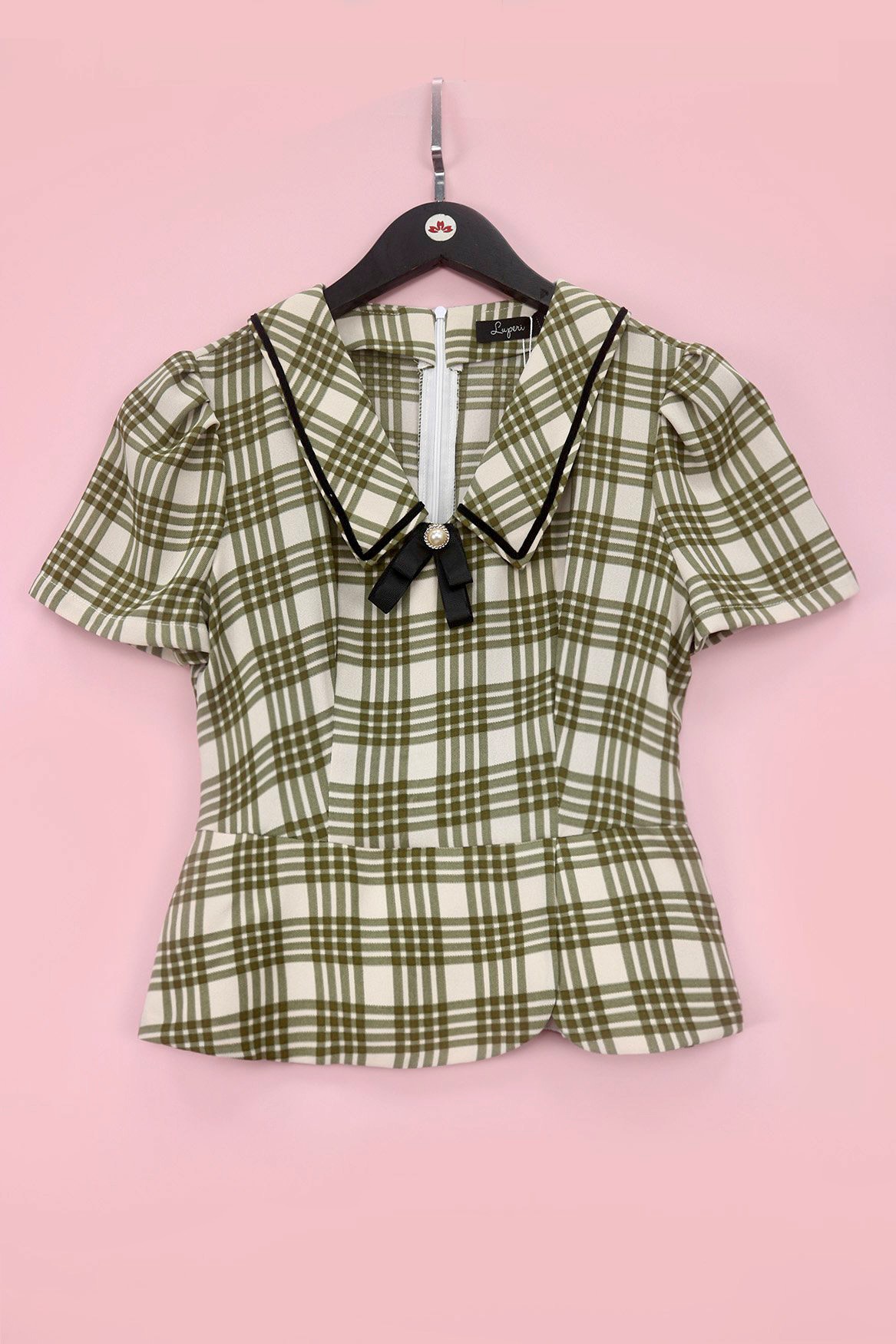 Áo Sơ Mi Nữ Luperi LFSM1222 Dáng Peplum phối cổ nơ xinh xắn