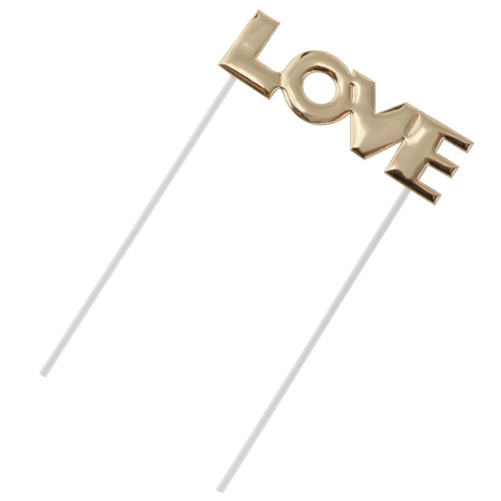 6 Pieces Love Letter Cake Topper Cake Banner Wedding Party Cake Centerpieces