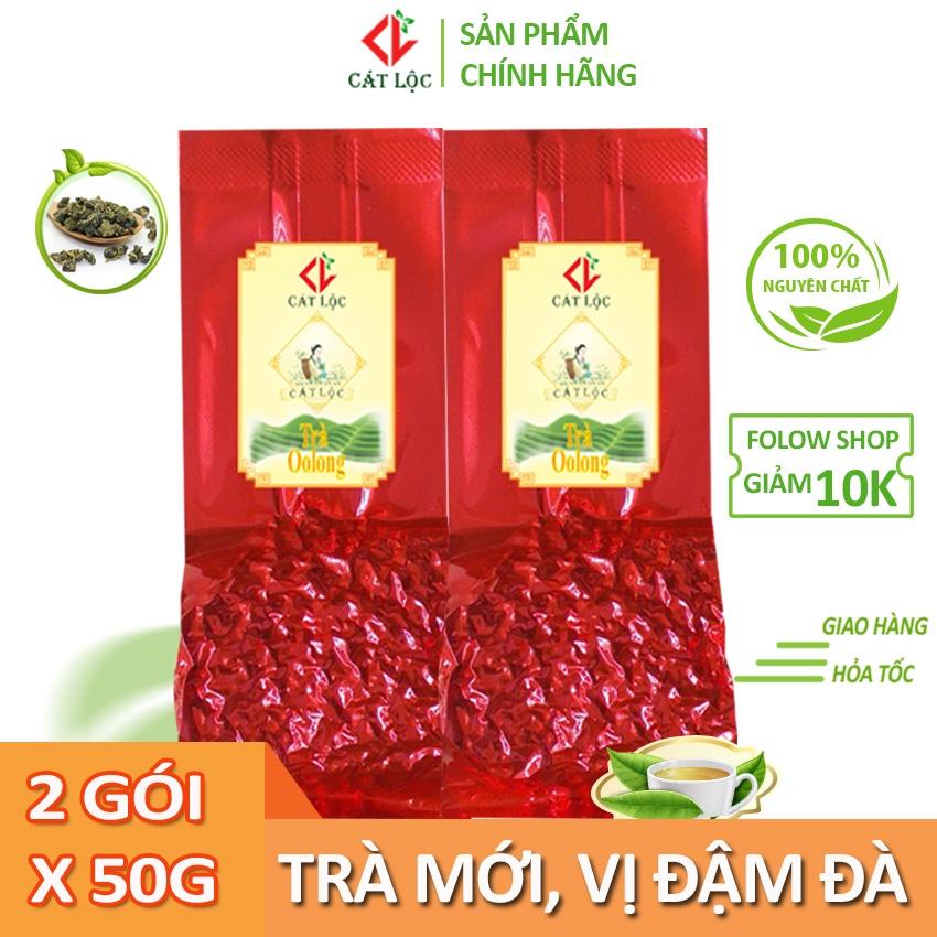 Trà ô long Cát Lộc nguyên chất, vị đậm đà, là nguyên liệu làm trà sữa ngon – Gói 100g, 50g