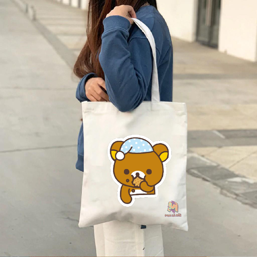 Túi Tote in hình chủ đề Rilakkuma and Kaoru