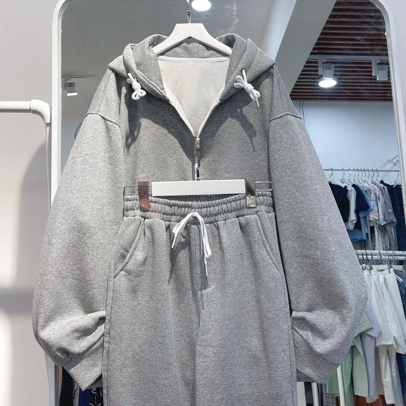 Set đồ nỉ màu nâu ( áo + Quần) unisex ảnh thật bên SSSTore ( nam nữ mặc đều được