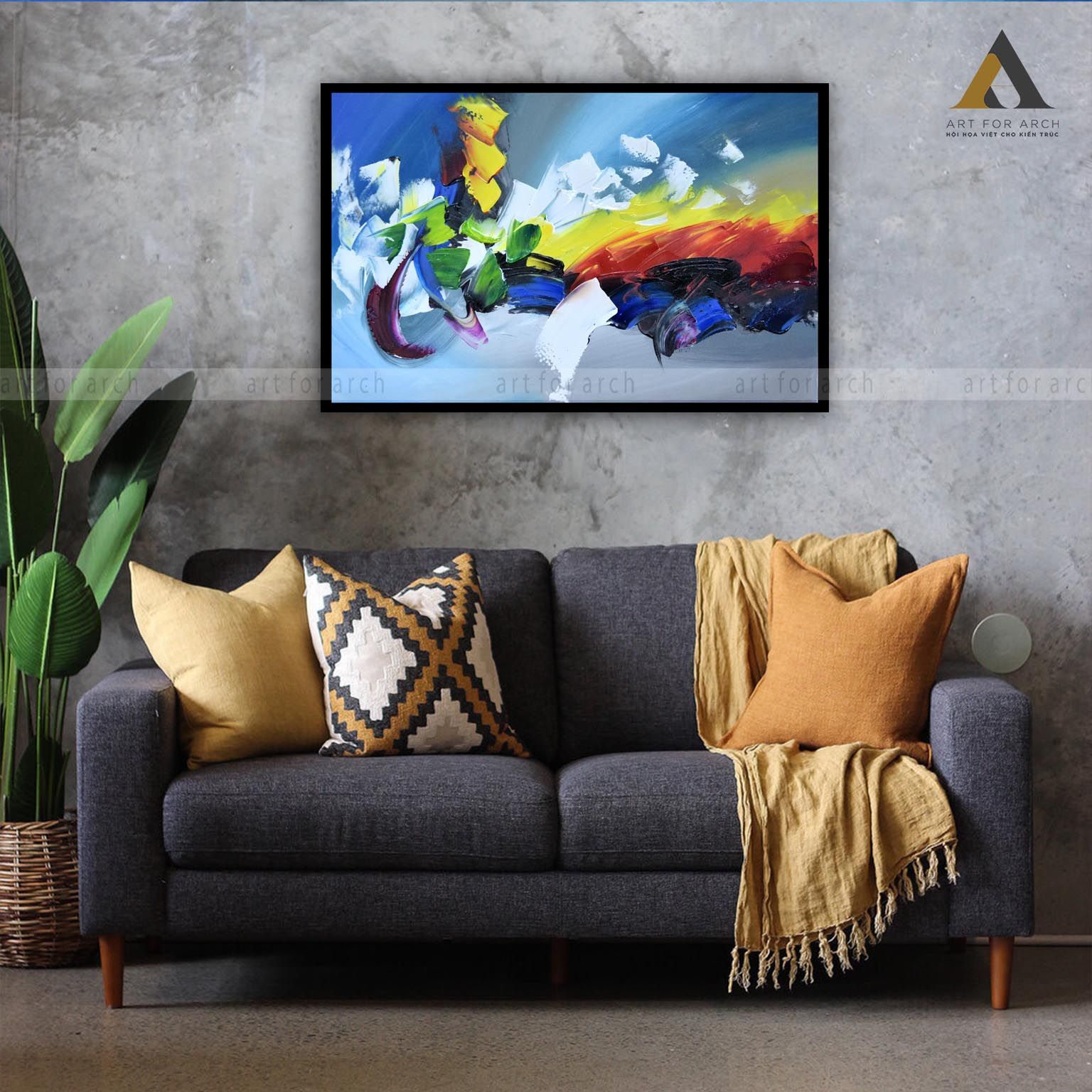 Trừu Tượng Mảng Màu 5 40x60