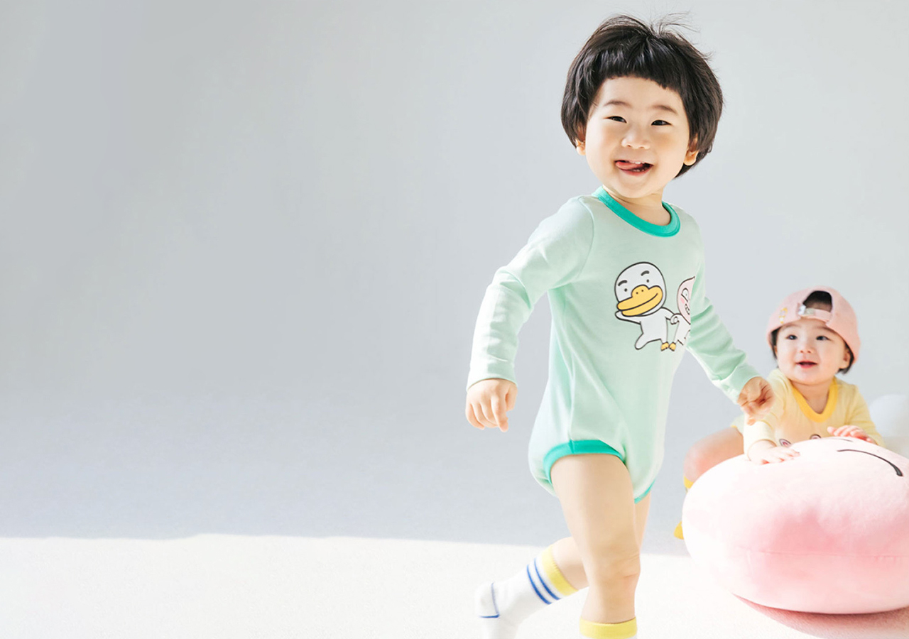 Bộ Bodysuit Baby Tube &amp; Apeach Kakao Friends Chính Hãng