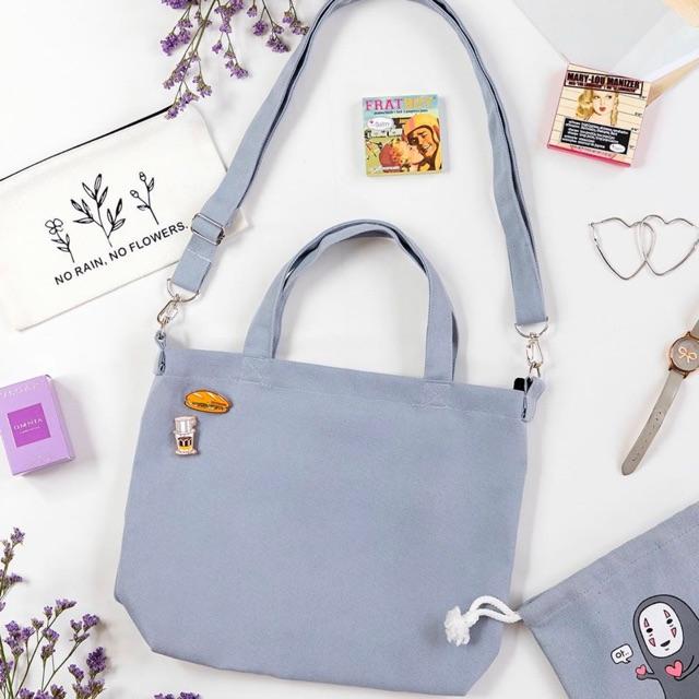 Túi vải 2in1 trơn (S) - May’s Tote Bag