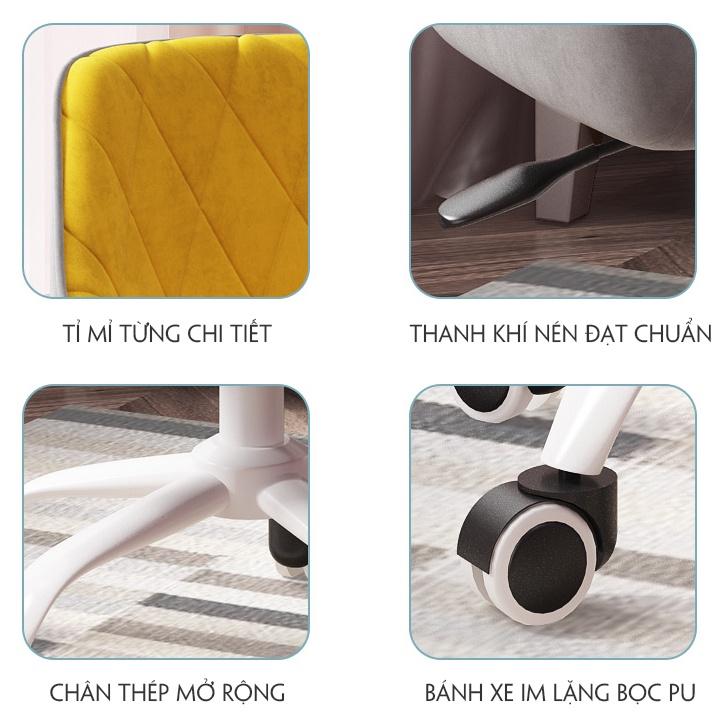 Ghế Trang Điểm Xoay Bắc Âu - Ghế Văn Phòng Thư Giãn Nữ Tính Cao Cấp